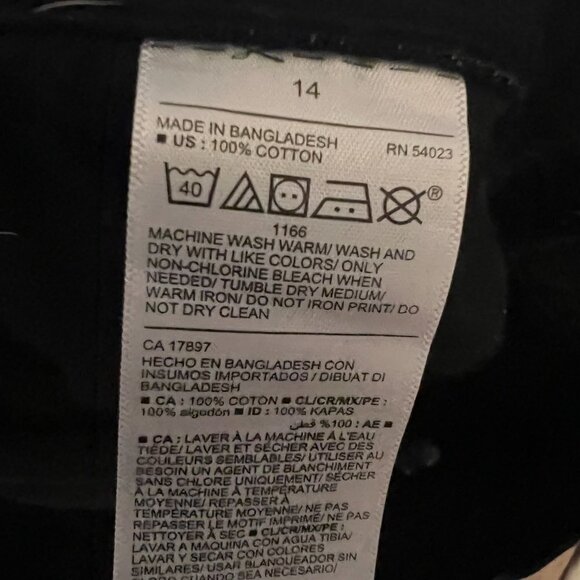 OLD NAVY Denim Black Distressed Shorts Size 14 - Picture 4 of 5